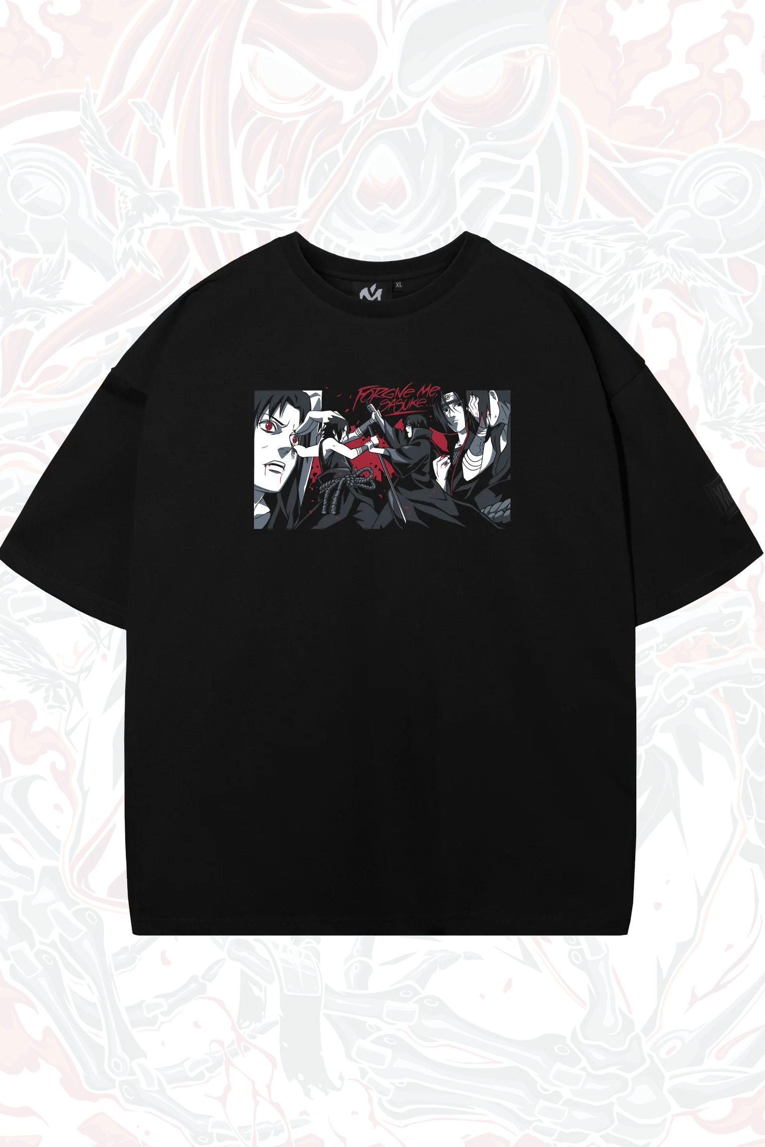 Оверсайз футболка Forgive Me Sasuke 1